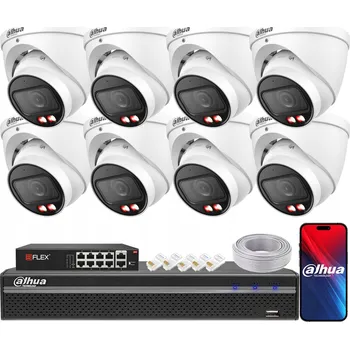IP kamera Monitorovací sada DAHUA s 8 IP kamerami 4 Mpx IPC-HDW2449T-ZS-IL-27135 TiOC PoE