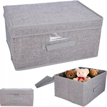 Úložný box Organizér do skříně 39x29x19 cm, textilní krabička s víkem pro uskladnění