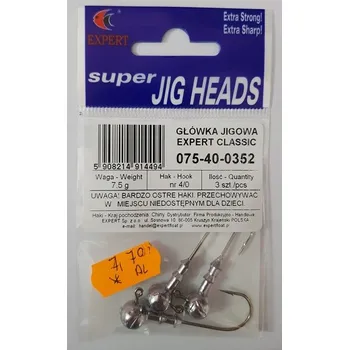 Rybářský háček Expert Classic jigová hlavička 7,5g háček č. 4/0