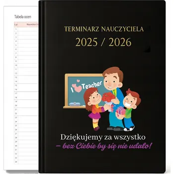 Kalendář Knižkový kalendář pro učitele 2026 A5 FunnyCase černý