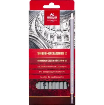 Grafitová tužka Technická tužka Koh-I-Noor grafitová 1862 4H - 6B 12 kusů balení
