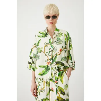 Dámská košile Košile Medicine dámská, béžová barva, relaxed, s klasickým límcem RS25.KDD0B0 02A, vel. S