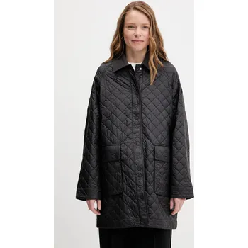 Bunda Tommy Hilfiger černá barva, přechodná, WW0WW46448 99X, vel. S