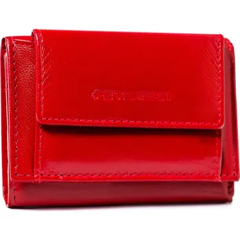 Peněženka Peterson peněženka z pravé kůže červená - dámská