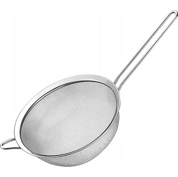 Cedník a síto KUCHYŇSKÉ SÍTKO NEREZOVÁ OCEL S CEDNÍKEM A RUKOJETÍ 26 CM PRO PROSÍVÁNÍ