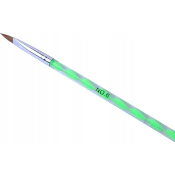 Kosmetický štětec Štětec na akryl Isabellenails s přírodním vlasem, zelený