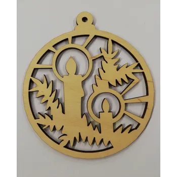 Vánoční dekorace Dřevěný výřez vánoční ozdoba č.21