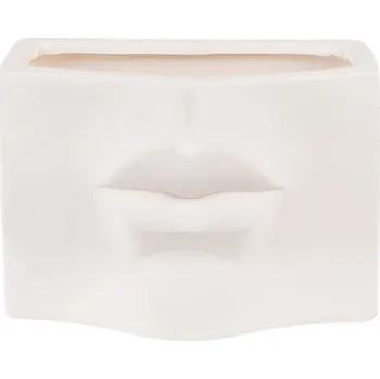 Květináč Květináč 17 cm keramický bílý