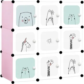 Šatní skříň Skříň Oskar model _15229_1 110 x 110 x 37 cm růžová