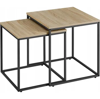 Konferenční stolek Stolek Oskar čtvercový 50 x 50 x 50 cm dub sonoma