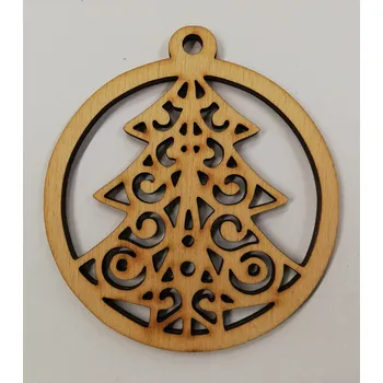 Vánoční dekorace Dřevěný výřez vánoční ozdoba č.17