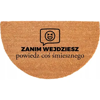 Rohožka KOKOSOVÁ ROHOŽKA PROTIUKLUZOVÁ ODOLNÁ 40X70CM EKOLOGICKÁ PŮLKRUHOVÁ