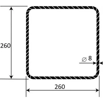 Pletivo ŽELEZO Třmínek do betonu 26x26 R8