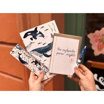 Kosmetická sada ePiPí Dárková sada pro pana učitele - Velryby