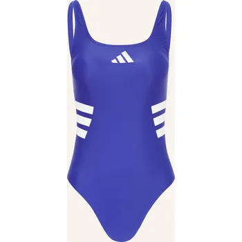 Dámské plavky Adidas Dámské Plavky 3 Stripes U-Back, modrá / bílá, 34