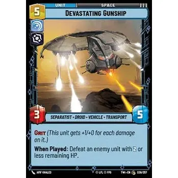 Karetní hra Devastating Gunship 036/257 - Twilight of the Republic Typ karty: Foil