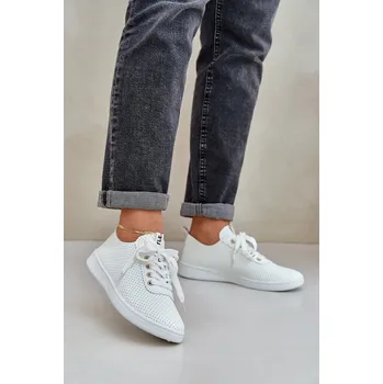 Dámské tenisky Dámské prolamované šněrovací tenisky Carinel Barva: Béžová, Velikost: 38