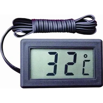 Domácí teploměr Digitální teploměr s sondou, elektronický černý, LCD, TPM-10