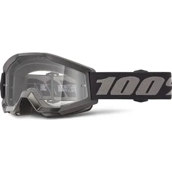cyklistické brýle dětské mtb brýle 100% STRATA MINI Goggle Black - Clear Lens