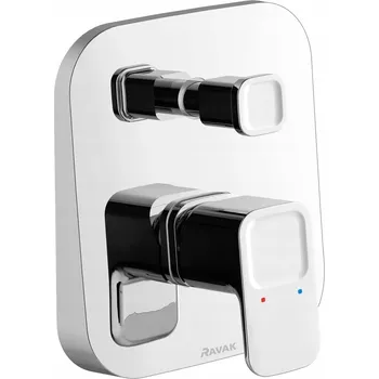 Vodovodní baterie Jednopáková nástěnná vanová a sprchová baterie Ravak 10° stříbrná