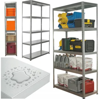 Dílenský regál Kovový skladový regál Wamar-Sosenka 180 x 90 x 40 cm, nosnost 130 kg na polici