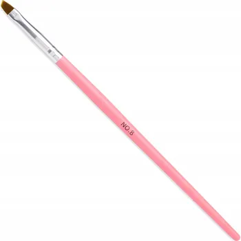 Kosmetický štětec Štětec na gel šikmý dřevěný #8 Professional