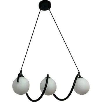 ZÁVĚSNÉ STROPNÍ SVÍTIDLO LUSTR KOULE MODERNÍ černé LED 3*G9