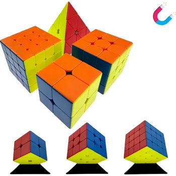 Hlavolam MAGNETICKÁ KOSTKA SADA 2x2 3x3 4x4 Pyramida