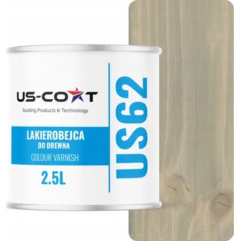 barva a nátěr na dřevo Vodou ředitelná lazura US-Coat 2,5 l SVĚTLE ŠEDÁ