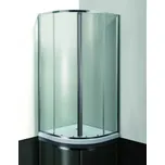 HOPA Sprchový Kout Čtvrtkruh SMART MURO 80x80 / 90x90 cm (Chrom/Čiré nebo Grape), Posuvné Dveře s Odklápěcím Systémem Rozměry: 90x90 cm