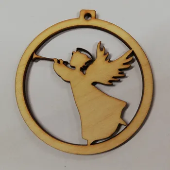 Vánoční dekorace Dřevěný výřez anděl č.18