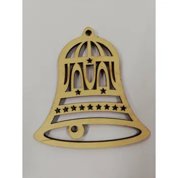 Vánoční dekorace Dřevěný výřez zvoneček č.3
