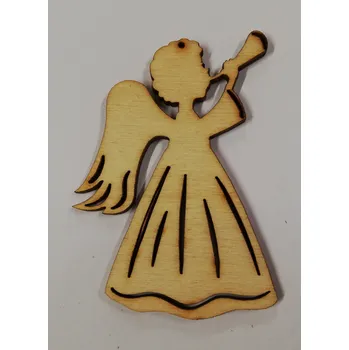 Vánoční dekorace Dřevěný výřez anděl č.15