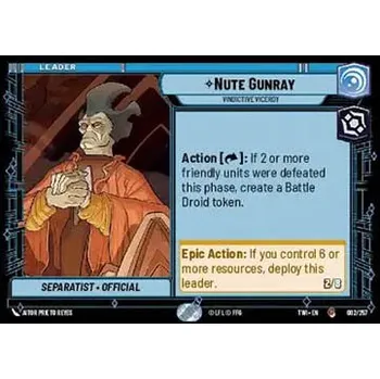Karetní hra Nute Gunray, Vindictive Viceroy 002/257 - Twilight of the Republic Typ karty: Standard