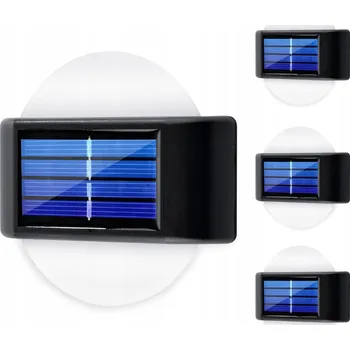Venkovní osvětlení 4x Solární LED lampa na fasádu, zahradní nástěnné svítidlo