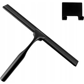 CALDO Stěrka do koupelny na vodu s držákem na sklo sprchového koutu černá G04SBL