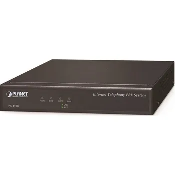 Stolní telefon Planet IPX-1100, IP PBX, 100/50 uživatelů, IVR, záznamník/hlas.pošta, DID, BLF, FAX, Skype-SIP, VPN