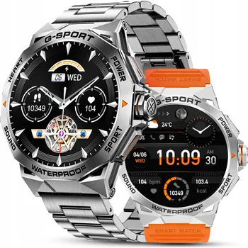 Hodinky Chytré Hodinky JG Smart CHYTRÉ HODINKY HODINKY POLSKÉ MENU JGS-K62 STŘÍBRNÉ