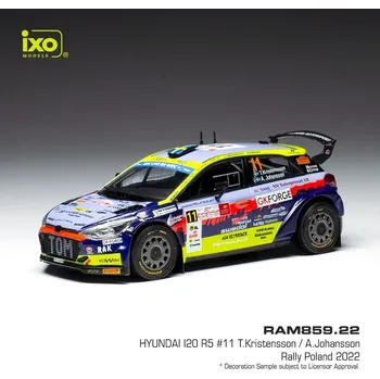autíčko Hyundai i20 N Rally2 - Rally Poland 2022 #11 Kristensson - Johansson 1:43 IXO