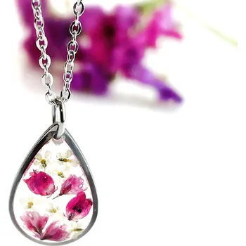 Náhrdelník Šperk z pravých květin - Náhrdelník Romantický