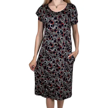 Dámské šaty Elegance Dámské šaty mix barvy LUNA Barva: Černá, Velikost: XL