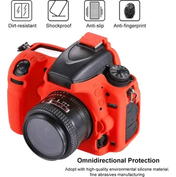 PULUZ silikonové pouzdro pro Nikon D750 (červené)