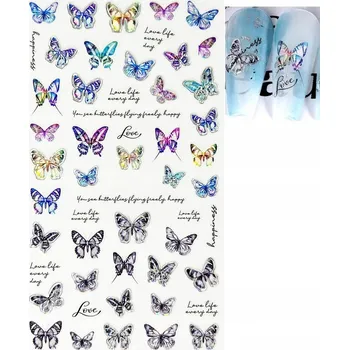 samolepka Samolepicí 5D Samolepky na nehty Motýli R133