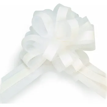 Stuha Mašle na dárek bílá 15 ks 17 cm BO59905061509
