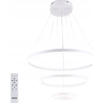 STROPNÍ SVÍTIDLO 3 KROUŽKY bílá závěsná LED LUSTR + DÁLKOVÝ OVLADAČ 85W 20/40/60 cm