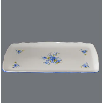 Talíř Podnos čtyřhranný 33cm Pomněnky Český porcelán Dubí