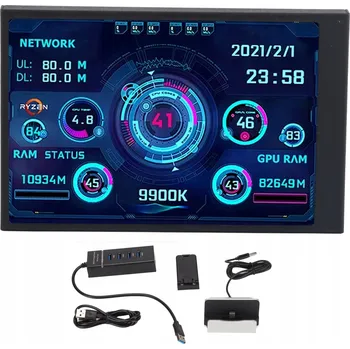 IP kamera LCD Monitor Počítačový Displej 3,5" 1024 x 600 px