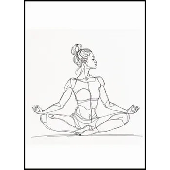 Plakát Jen tak z lásky Plakát Jóga kresba III. Rozměr plakátu: A4 (21 x 29,7 cm)
