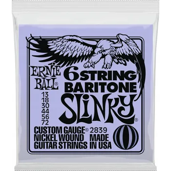Struna pro kytaru a smyčcový nástroj Struny Ernie Ball 2839 Baritone Slinky (13-72) - pro barytonové kytary