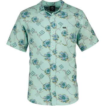 Pánská košile košile Rip Curl SURF REVIVAL S/S SHIRT Light Aqua velikost S